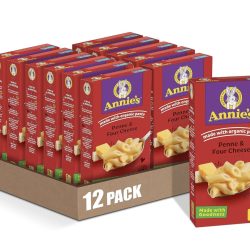 Annie’s Four Cheese Penne Macaroni and Cheese Dinner with Organic Pasta, 5.5 OZ (Pack of 12)